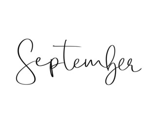 September handlettering calendar