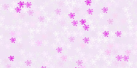 Light Purple, Pink vector texture with disease symbols.