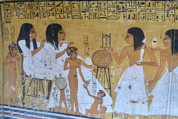 A mural from Ancient Egyptian Tomb © Svetlaili