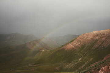 rainbow in the mountains