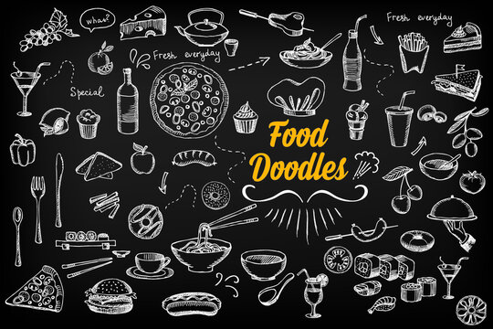 Food Doodle Elements
