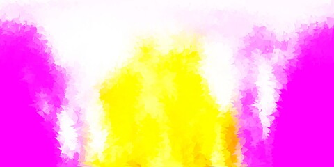 Light pink, yellow vector polygonal backdrop.
