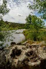 Naklejka na ściany i meble Parque nacional de Monfragüe en Extremadura España en primavera dehesas y paisaje natural