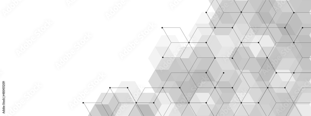 Poster vector background technology. poster design with geometric shapes, honeycombs. texture with lines, d