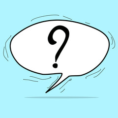 Speech bubbles with question mark