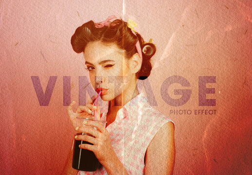 Retro Texture Photo Effect