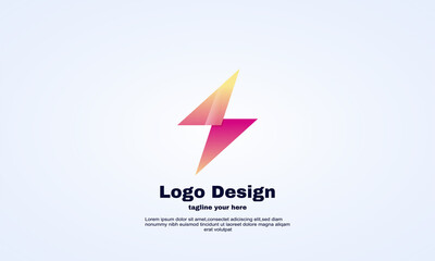 vector flash logo design template ready use
