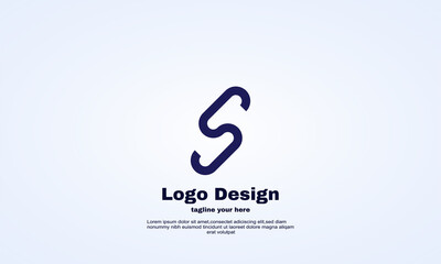 vector initial s logo design ready use