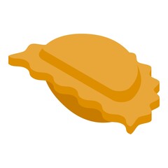 Cook ravioli icon isometric vector. Italy food