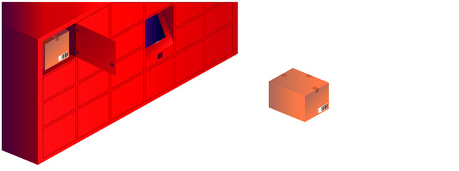 Premium vector parcel locker icon for your delivery business.