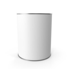 3d rendering mock up iron protein container