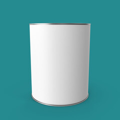 3d rendering mock up iron protein container