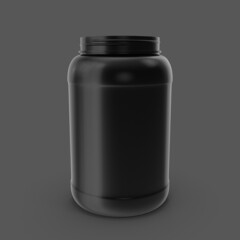 3d rendering mock up plastic protein container