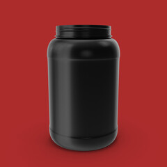 3d rendering mock up plastic protein container