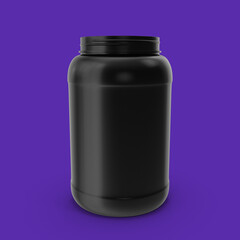 3d rendering mock up plastic protein container