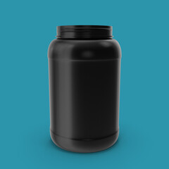 3d rendering mock up plastic protein container