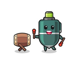 ballpoint pen muslim cartoon is beating the bedug