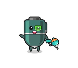 ballpoint pen cartoon as future warrior mascot