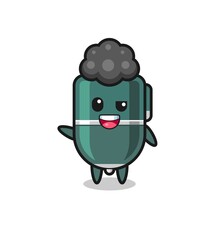 ballpoint pen character as the afro boy