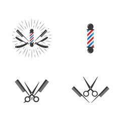 vintage barber shop logo