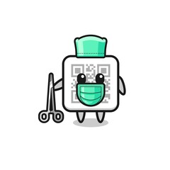 surgeon qr code mascot character