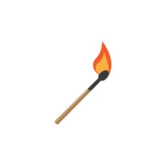 Match burning illustration