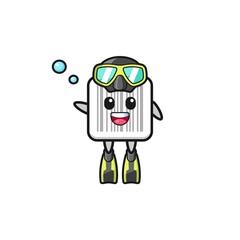the barcode diver cartoon character