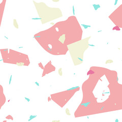 Terrazzo seamless pattern. Pink venetian flooring