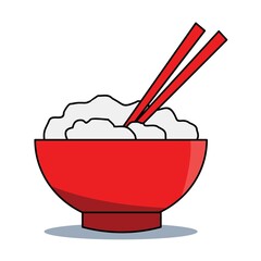 rice bowl with chopstick
