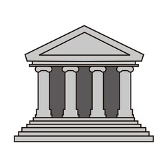 goverment, bank building icon vector design