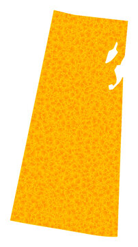 recommend clip art: Vector Golden map of Saskatchewan Province. Map of Saskatchewan Province is isolated on a white background. Golden particles texture based on solid yellow map of Saskatchewan Province.