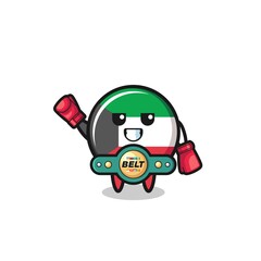 kuwait flag boxer mascot character