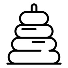 Kid pyramide icon outline vector. Motor game
