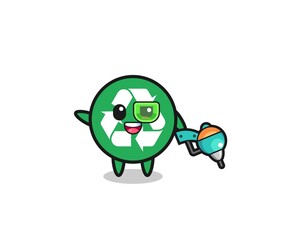 recycling cartoon as future warrior mascot