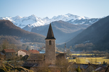 Ercé village de montagne dans le département de l’Ariège en France