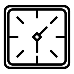Wall clock icon outline vector. Time zone