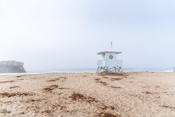 Fototapeta na wymiar Lifeguard Stand on a California Beach