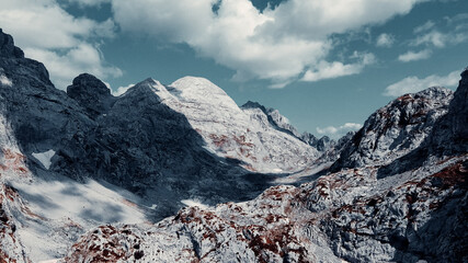 Albania Theth Mountain Alps Aerial Drone