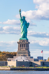 Fototapeta premium The Statue of Liberty seen from New York Harbor.
