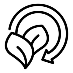 Vegetarian leafs icon outline vector. Diet food