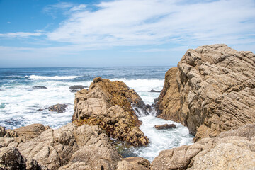 Waves Crashing on the California Coast at Pebble Beach
