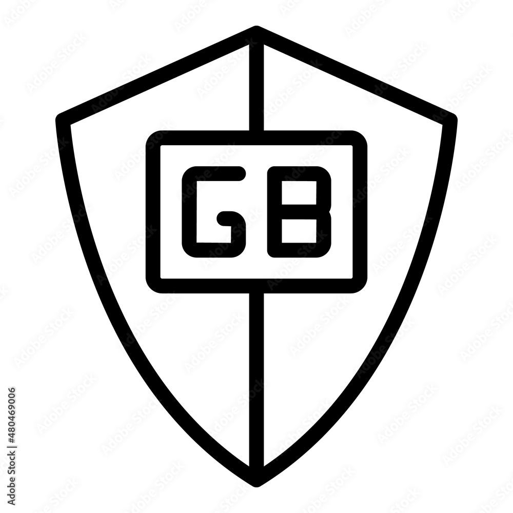Poster secured ssd icon outline vector. camera memory