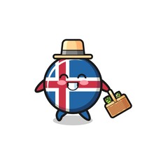 iceland flag herbalist character searching a herbal
