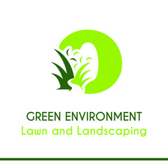 Initial O Letter with Green Grass for Lawn Landscaping Environment Garden Vegetation Home Care Management Service Business Logo Vector Idea