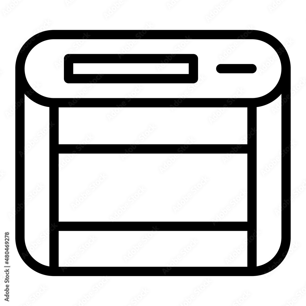 Poster storage conector icon outline vector. gb code