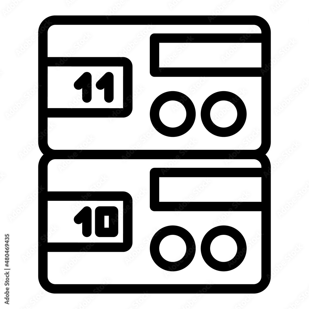 Poster server memory icon outline vector. mobile data