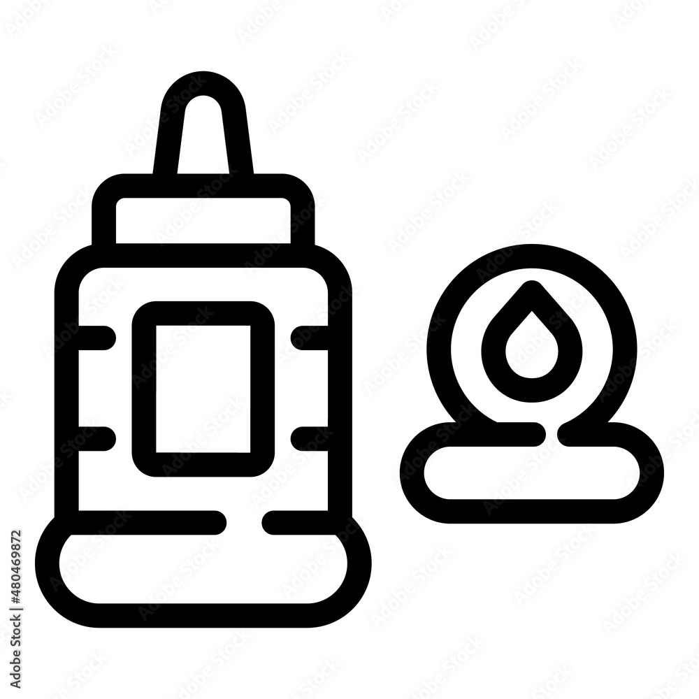 Wall mural Printer ink bottle icon outline vector. Toner machine