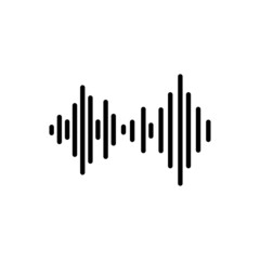 Sound waves vector illustration design template