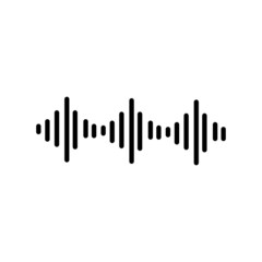 Sound waves vector illustration design template