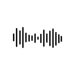 Sound waves vector illustration design template